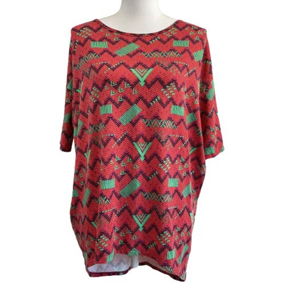 LuLaRoe Irma Tee Women's Size XS Geometric Pattern